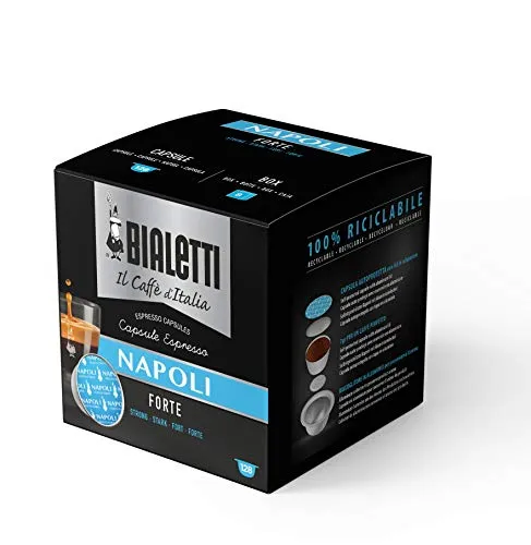 Bialetti Caffè d'Italia Napoli (Gusto Forte) - Multipack 128 Capsule
