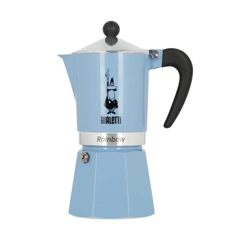 Caffettiera BIALETTI MOKA RAINBOW, 6tz, Svetlo modra