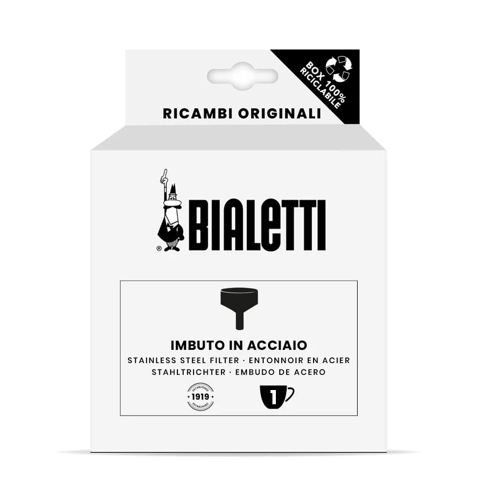 Bialetti Ricambi, Include 1 Filtro Imbuto, Compatibile con Venus, Kitty, Musa (1 Tazza)