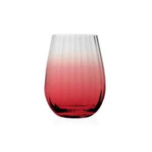 Bicchieri Boulevard Rosso Vetro Brandani Set 4 pezzi