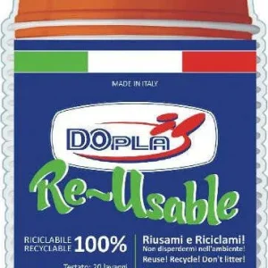 Bicchieri monouso Dopla Re-usable Arancio 230 mL 22613