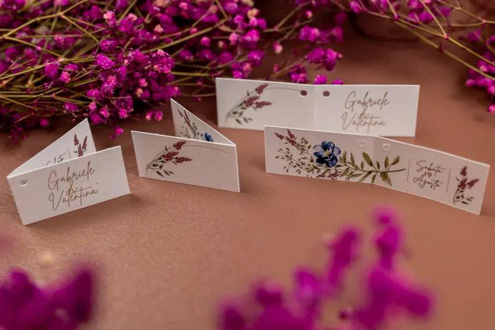 Biglietto bomboniera - linea Floral Weaving