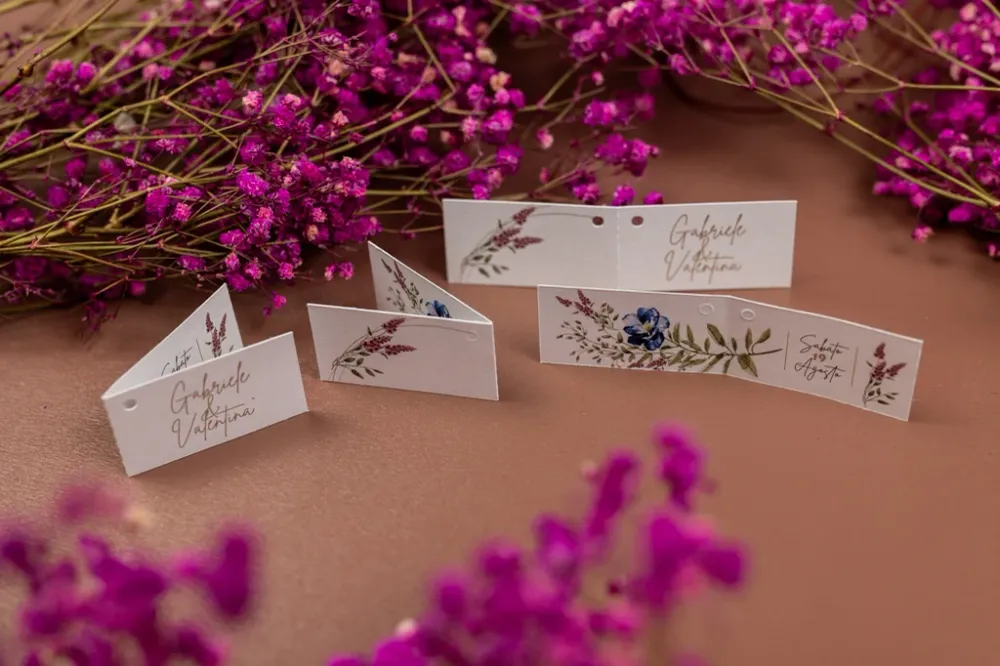 Biglietto bomboniera - linea Floral Weaving