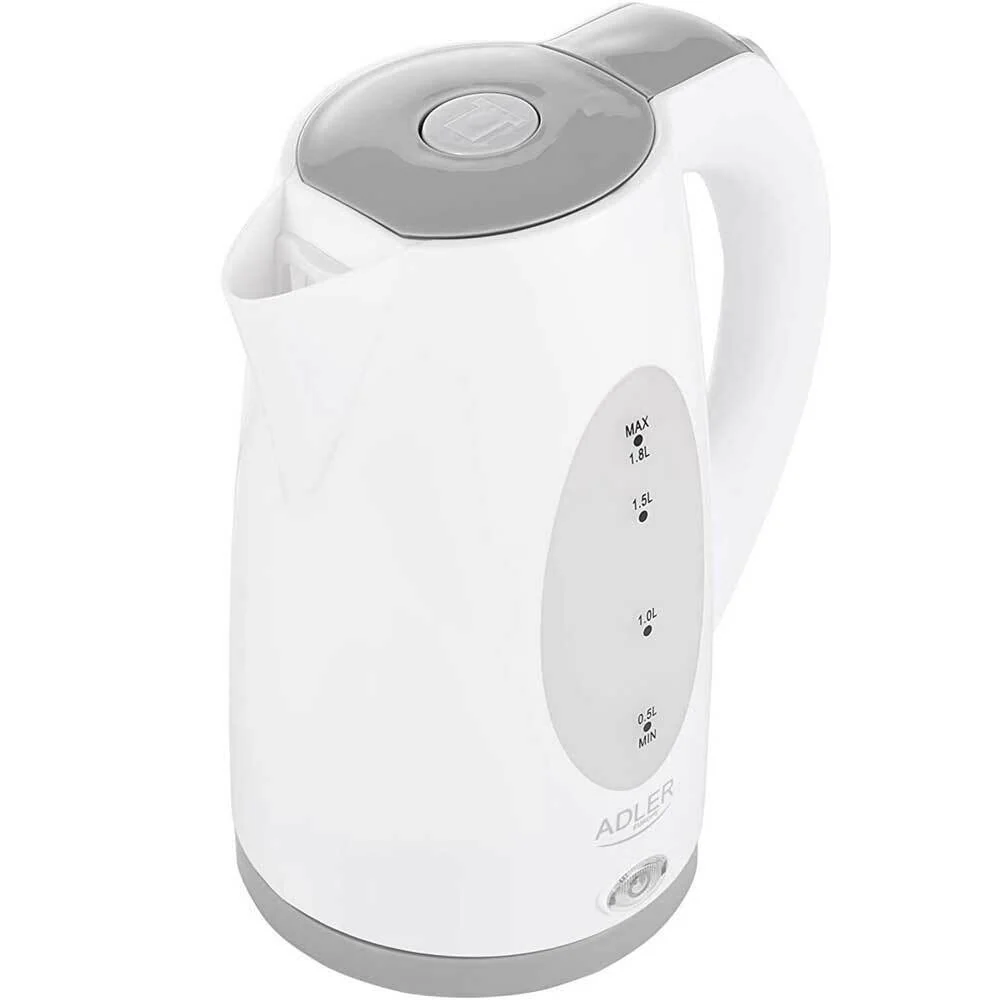 Bollitore Elettrico 1,8Lt 2000W Acqua Calda Cordless Indicatore Livello Bianco