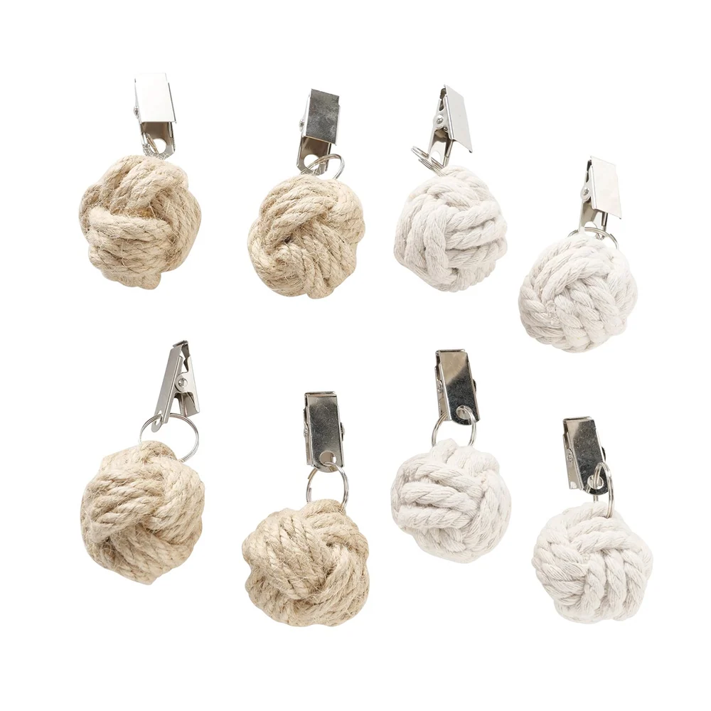 Boltze Set 4 nodi fermatovaglia da tavola con pinzetta "Juta" tessuto iuta realizzato mano D4 cm 2 varianti Boltze Gruppe...