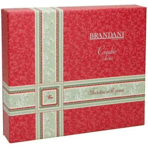 BRANDANI Forchettina Connubio Old Gold Set 6 Pezzi Inox - 52380