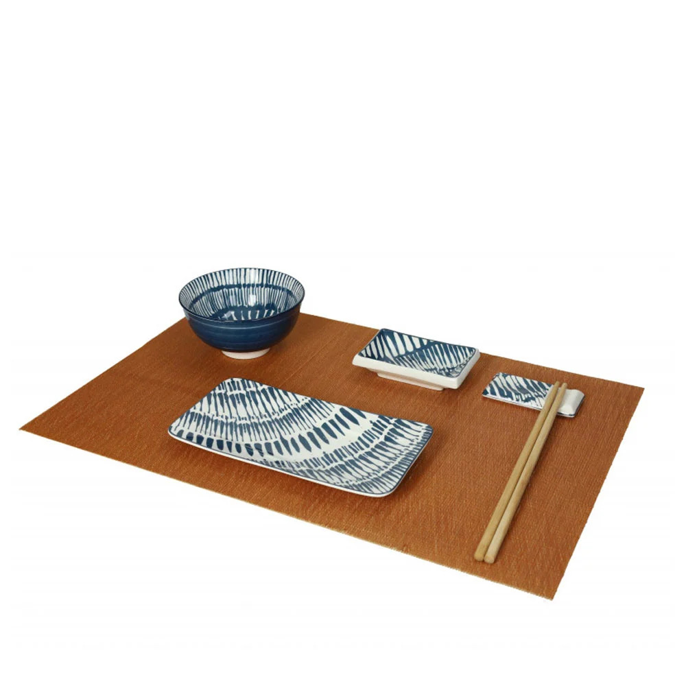 BRANDANI Sushi Set 12 Pezzi Piatti per Sushi Porcellana e Bamboo