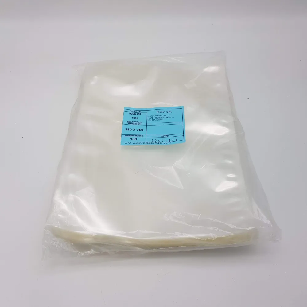 Buste sacchetti sottovuoto per la cottura alimentare 25x35 100pz Rgv