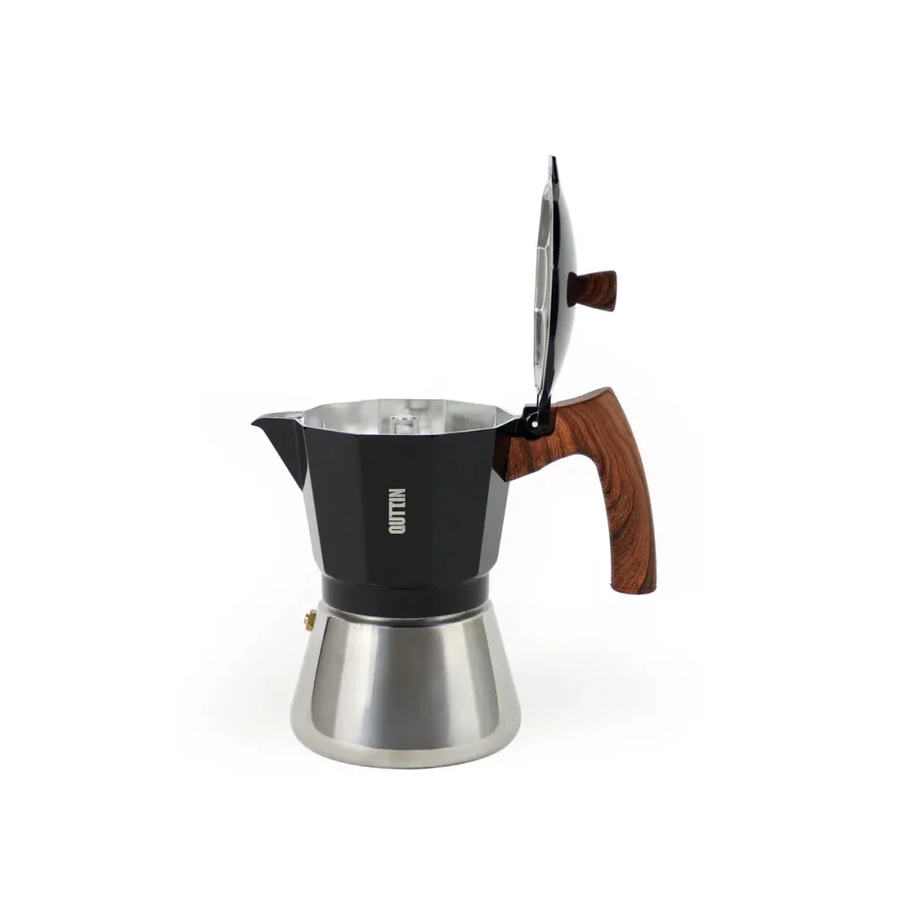 Caffettiera Italiana Quttin Nero 0,45 L (6 Unità)