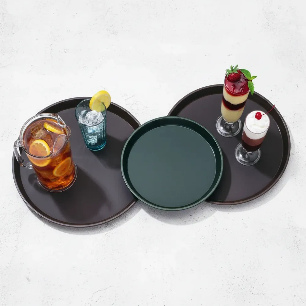 CAMBRO | VASSOIO ANTISCIVOLO NERO 28 CM