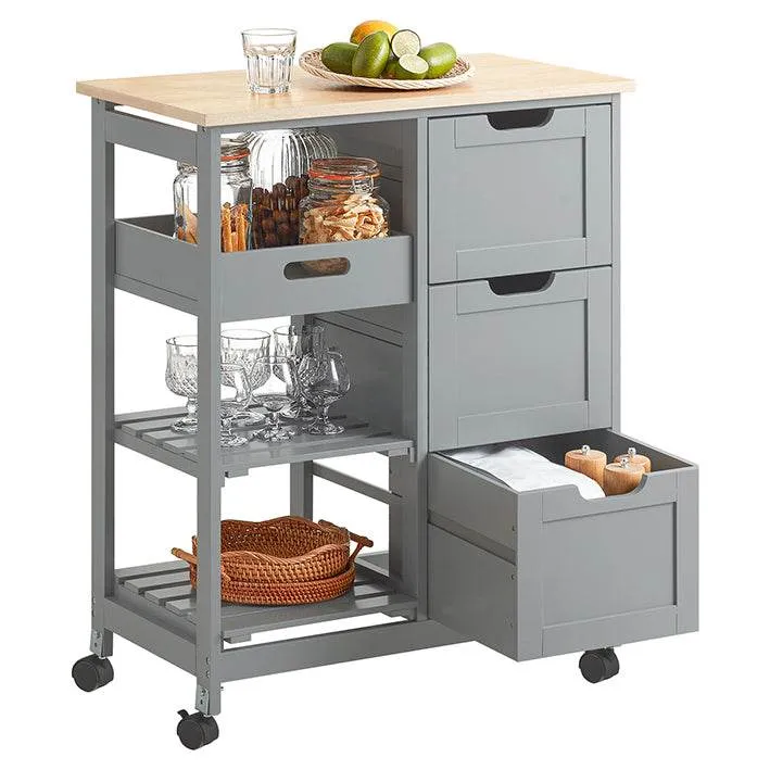 carrello da cucina | carrello di servizio | carrello | carrello laterale | grigio chiaro | Modello FKW79-HG