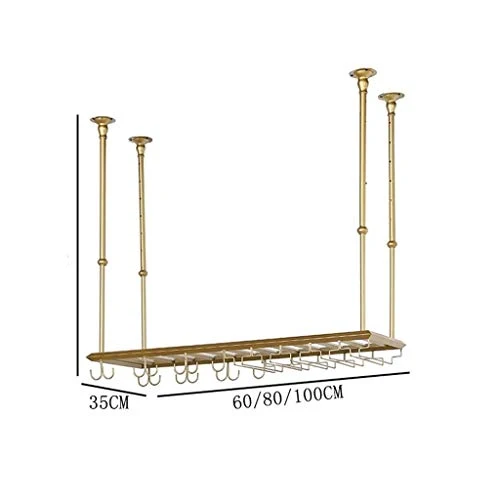 CCFENG Cremagliera del Vino, attaccatura del Supporto di Tazza, Appeso Testa Giù Vino Rack, Decorazione Vino Rack Bar, App...
