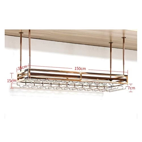 CCFENG Hanging Supporto del Vino Rosso, scaffale, Appeso Titolare Calice, Rosso Porta Bicchiere di Vino, Supporto di Vetro...