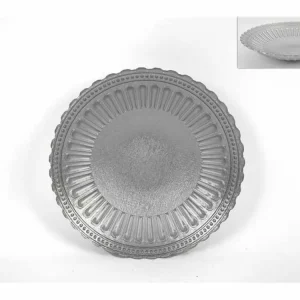 Centrotavola vetro 32cm silver