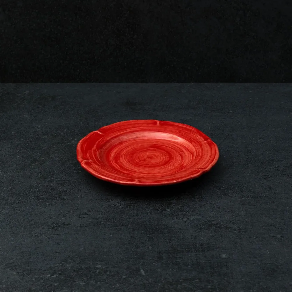 Piatto Frutta Smerlato Ceramica Vietrese Pennellato Mano Ceramiche Benedetti