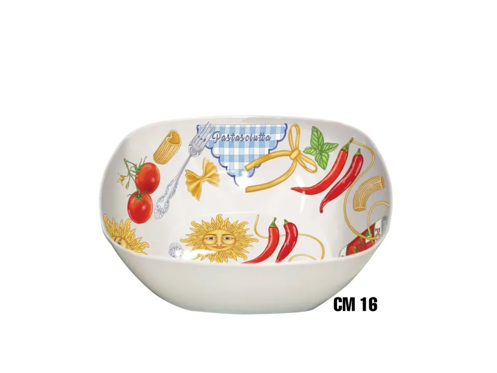 Cestino quadro melanina cm 16 decoro chef