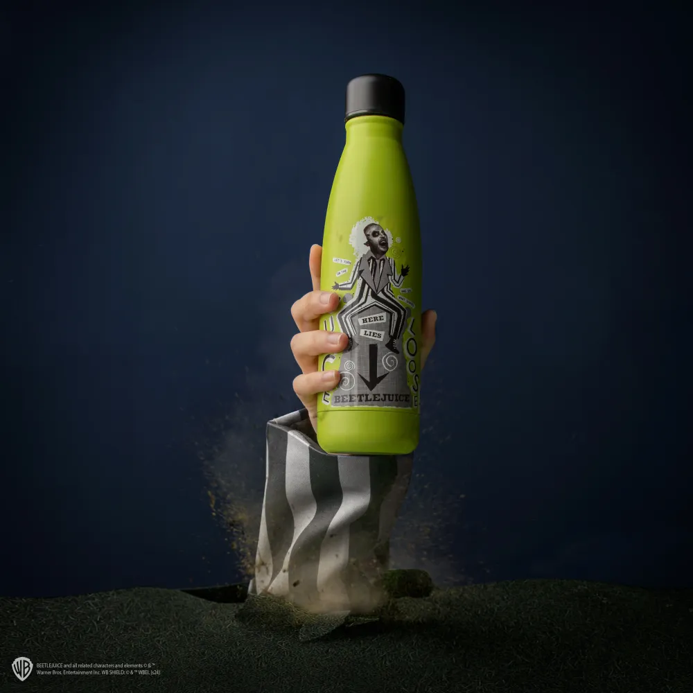 Qui giace Beetlejuice Bottiglia d'acqua termica Cinereplicas EU
