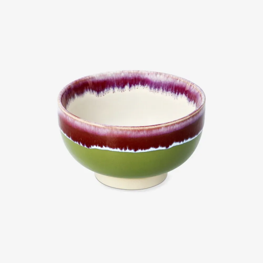 Ciotola ceramica con smalto colatura - 12 cm