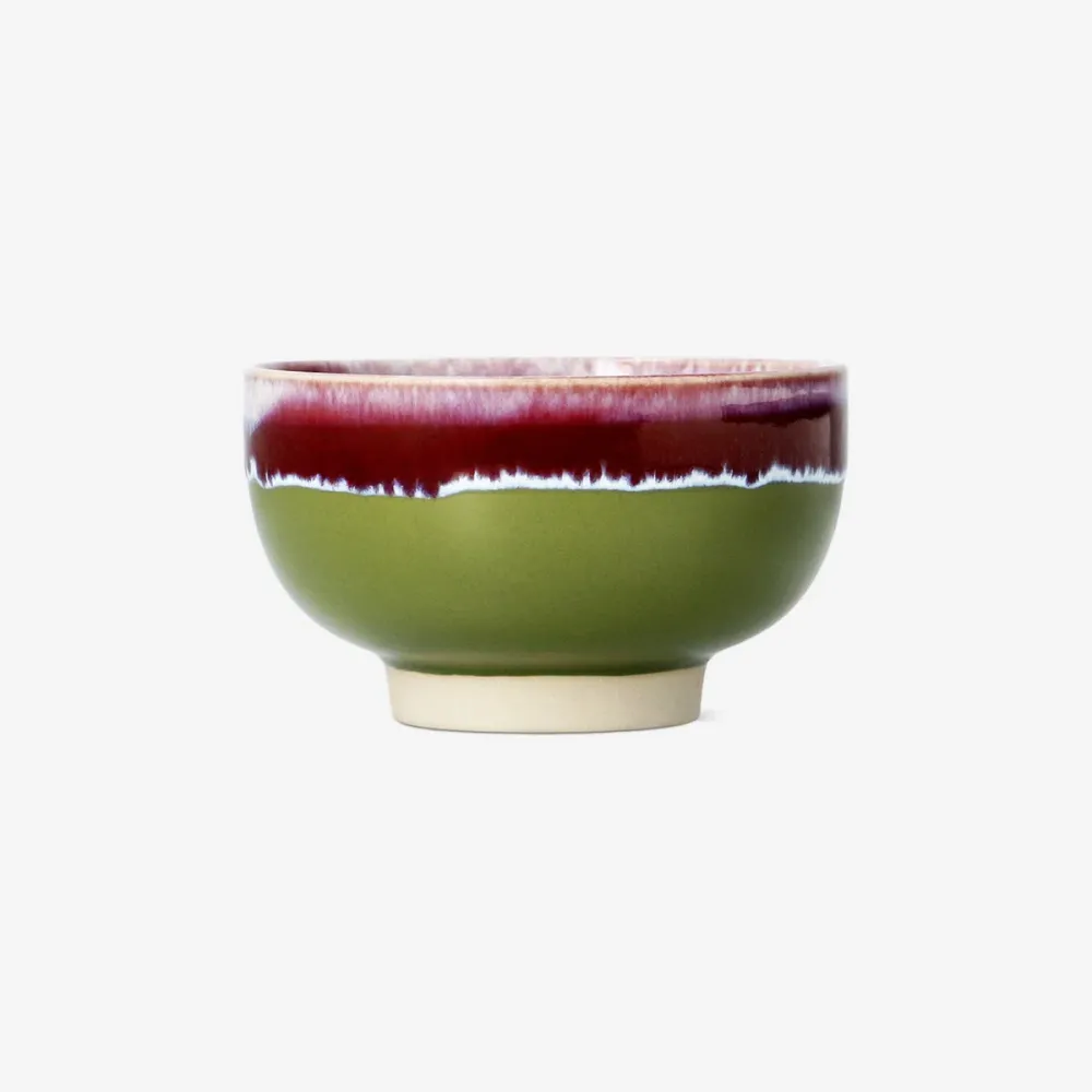 Ciotola ceramica con smalto colatura - 12 cm