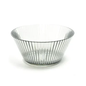 Ciotola plastica grigio fumo stile moderno 14x6,5cm - Mercury