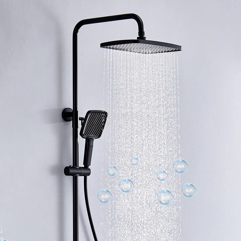 Set doccia con maniglia manopola, tubo doccia, set doccia parete rame con doccetta Clearhalo