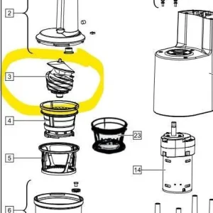 Coclea per estrattore Imetec succovivo sj 700