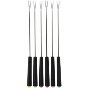 Cocon Forchetta per fonduta 24 cm, 6 pz, acciaio inossidabile/plastica, nero/argento