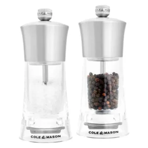 Cole & Mason Pepper/Salt Mill Set Bromley Acrilic SS 15x6x6 cm