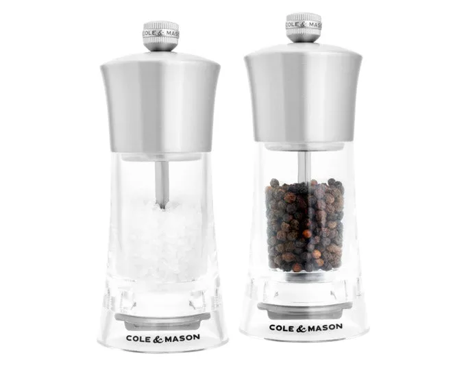 Cole & Mason Pepper/Salt Mill Set Bromley Acrilic SS 15x6x6 cm
