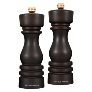 Cole & Mason Pepper/Salt Mill Set London Beech Dark 18x5.8x5.8 cm