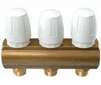 Collettore da barra F/F termostatizzabile con maniglia 11 ways/vie - 1" x 1/2"(16mm)