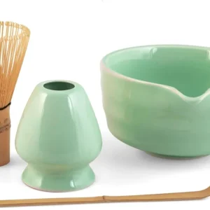 H&H Confezione 4 pezzi matcha tea porcellana verde