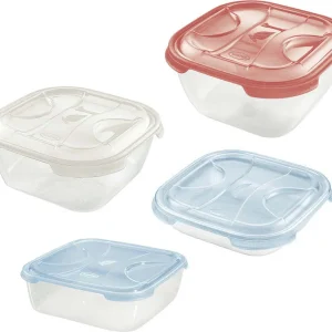 CONTENITORE QUADRO PLASTICA 'FRIGO BOX' lt7 cm 31x31xh.10,6 acqua trasp. Tontarelli