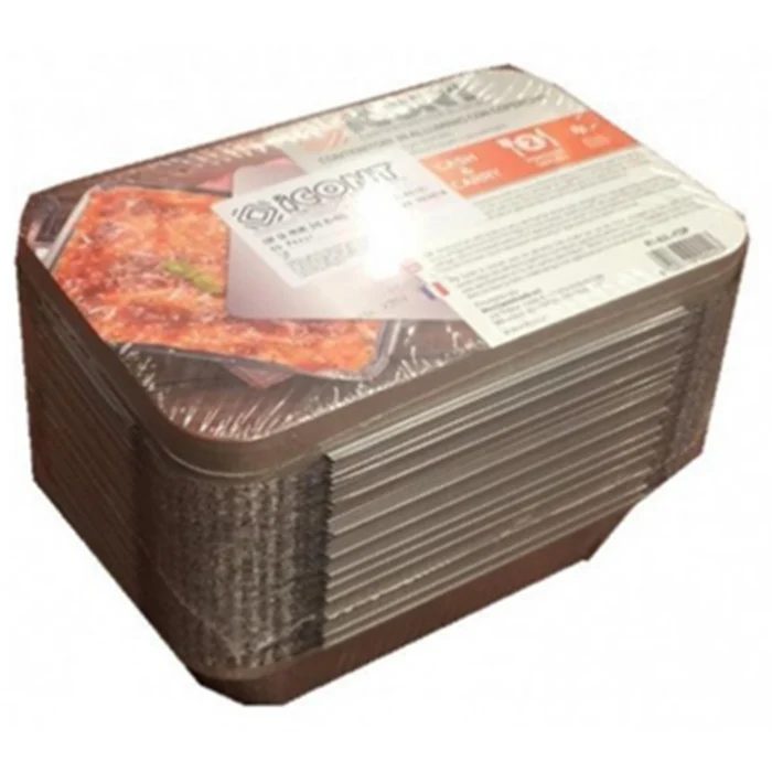 CONTENITORI ALLUMINIO CON COPERCHIO 2 PORZ. 50PZ