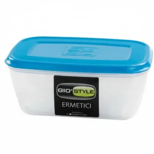 Contenitori Ermetici Rettangolari Per Alimenti Plastica- - Lt.4,00 - Cm.29X20X12H - 4 Pezzi Giostyle