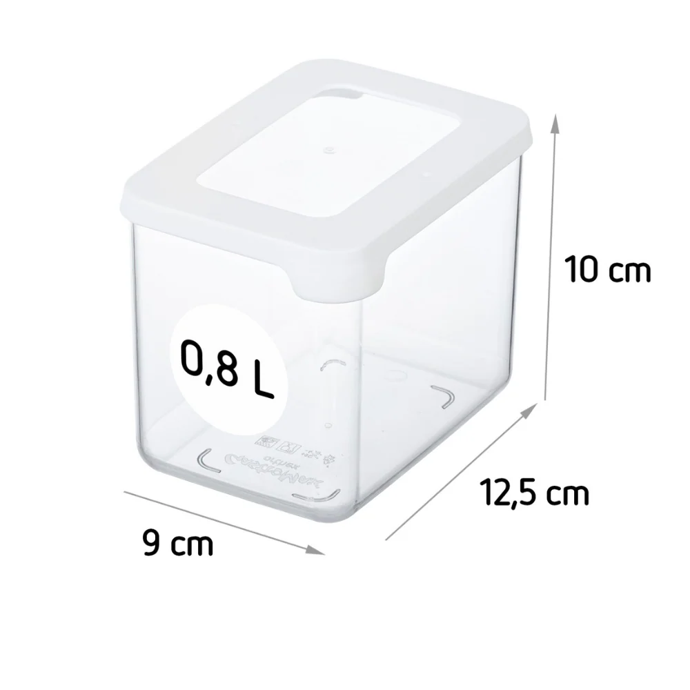 Contenitori SmartStore bianchi - 12,5x9x10 cm (800 ml)