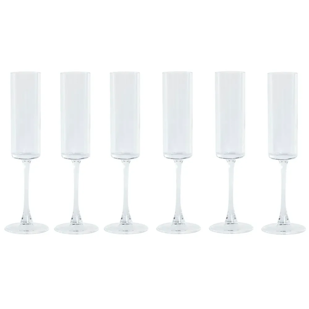 Copo de champanhe Home ESPRIT Transparente Cristal 160 ml (6 Unidades)