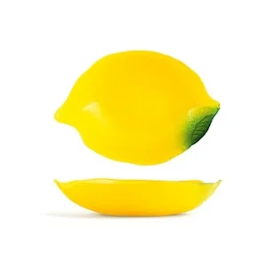 Coppa citrus vetro forma limone colore gialla cm 17.H&H