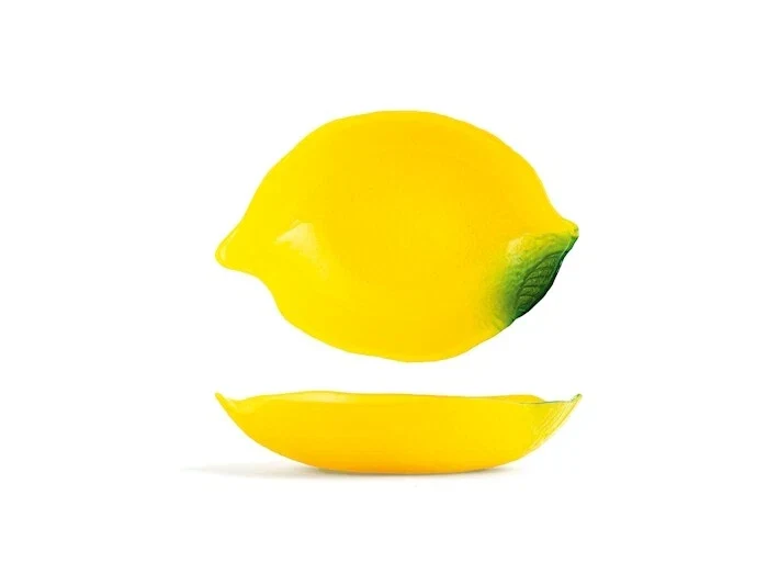 Coppa citrus vetro forma limone colore gialla cm 17.H&H