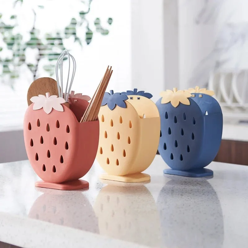 BERRYRACK – Portaposate creativo forma di fragola per posate e bacchette Cozey Maison