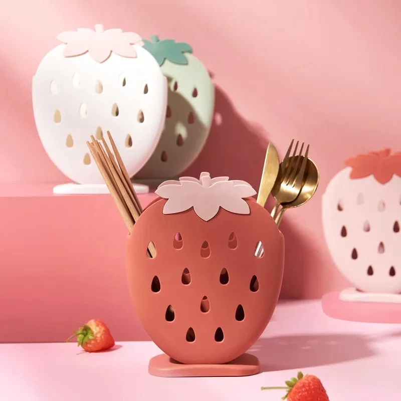 BERRYRACK – Portaposate creativo forma di fragola per posate e bacchette Cozey Maison