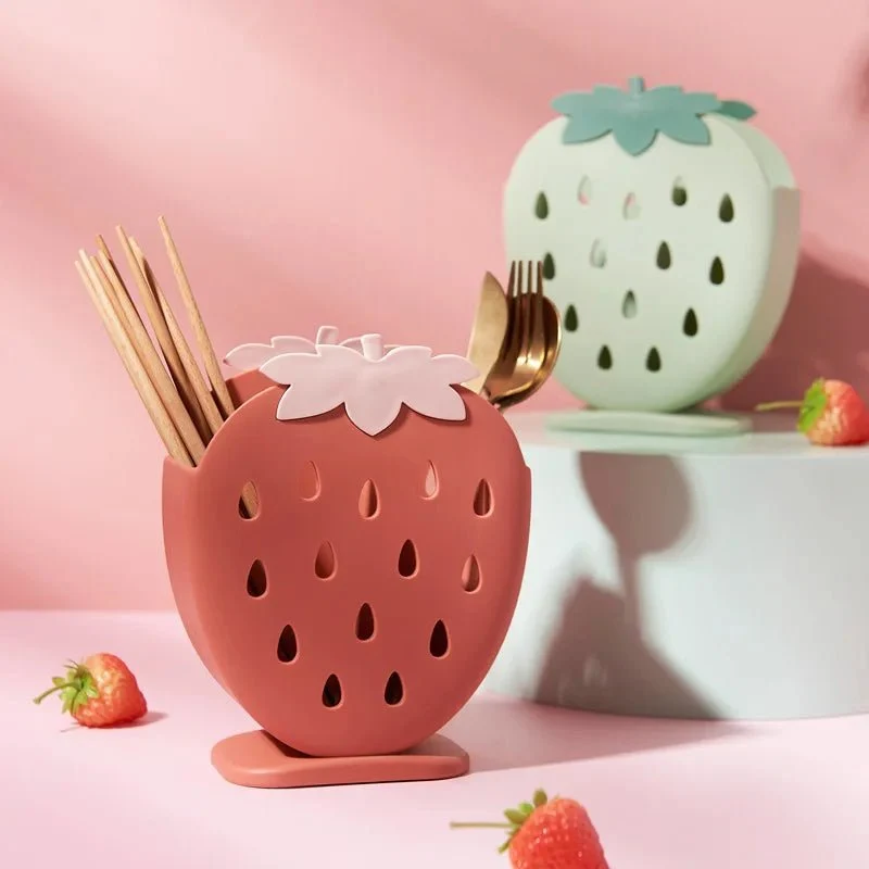 BERRYRACK – Portaposate creativo forma di fragola per posate e bacchette Cozey Maison