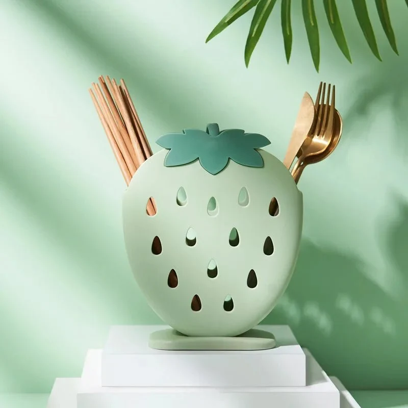 BERRYRACK – Portaposate creativo forma di fragola per posate e bacchette Cozey Maison
