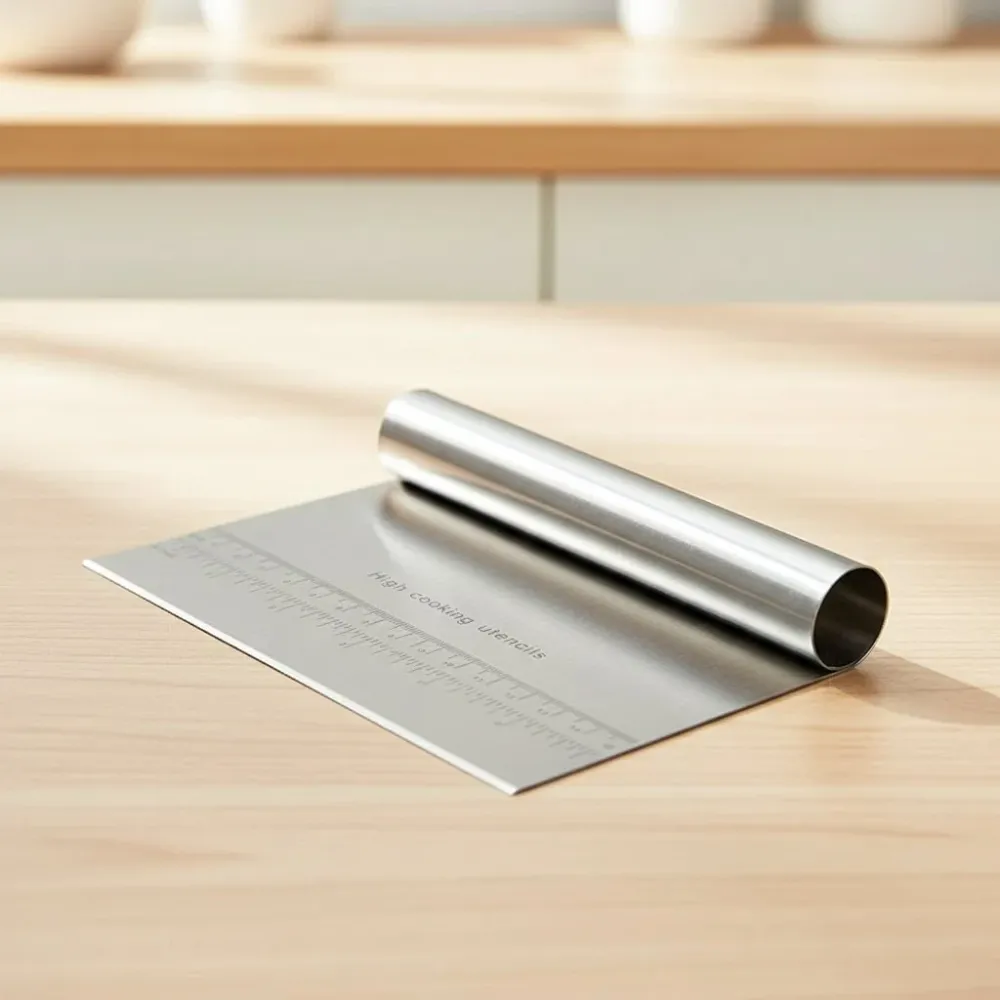FORMEDGE – Spatola per dolci e raschietto per impasto acciaio inox con scala di misurazione Cozey Maison