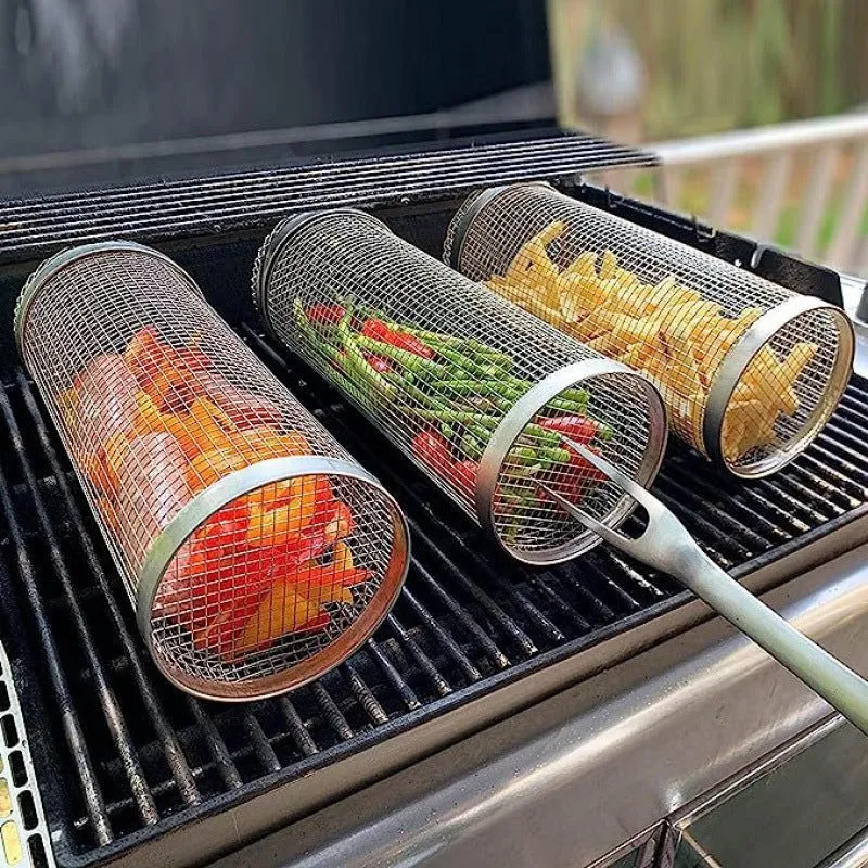 GRILLMASTER PRO - Cestello BBQ rotante acciaio inox per una cottura uniforme Cozey Maison