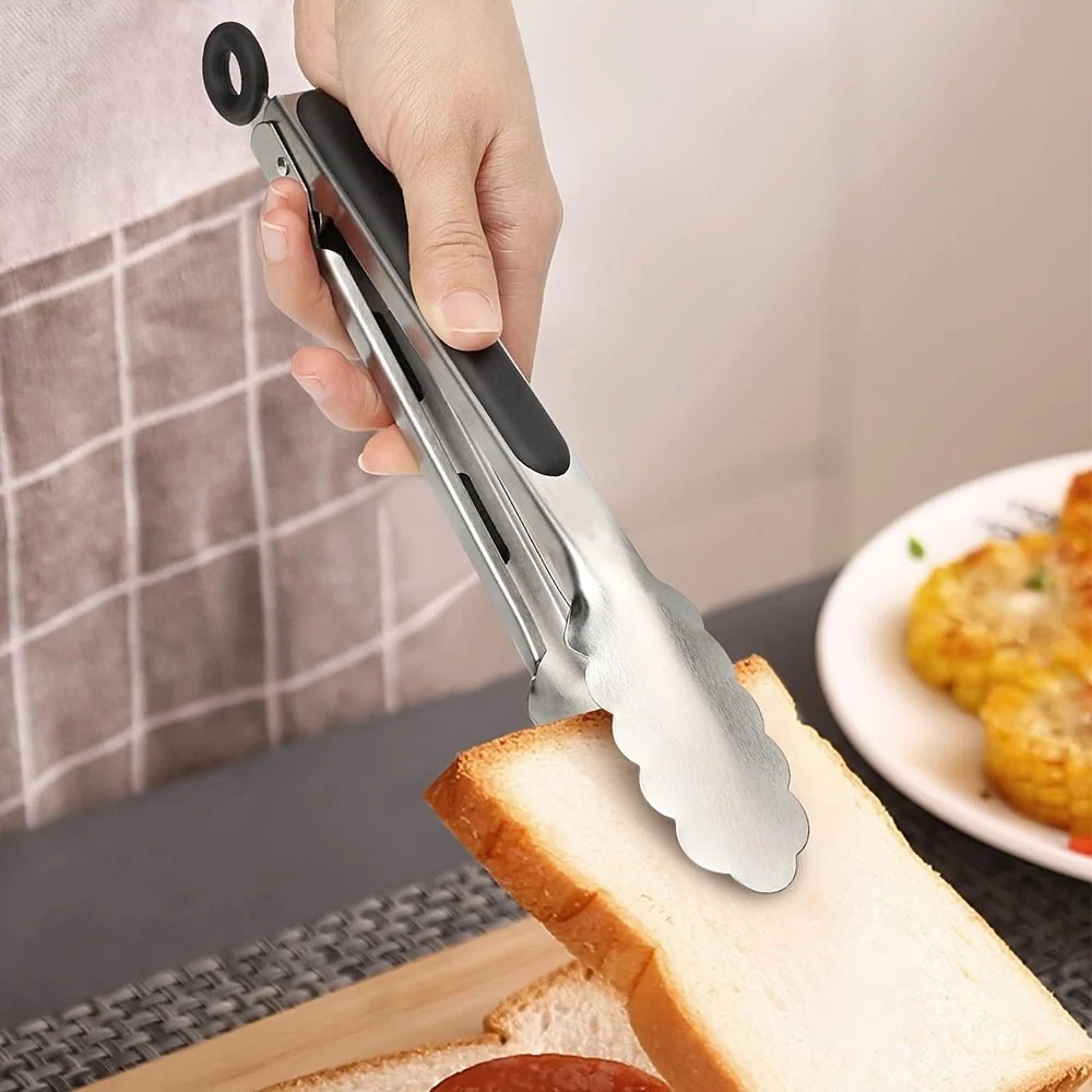 HAUSGOLD - Pinza da cucina e per griglia di alta qualità acciaio inox con impugnatura silicone 22,86 cm e 30,48 cm Cozey M...