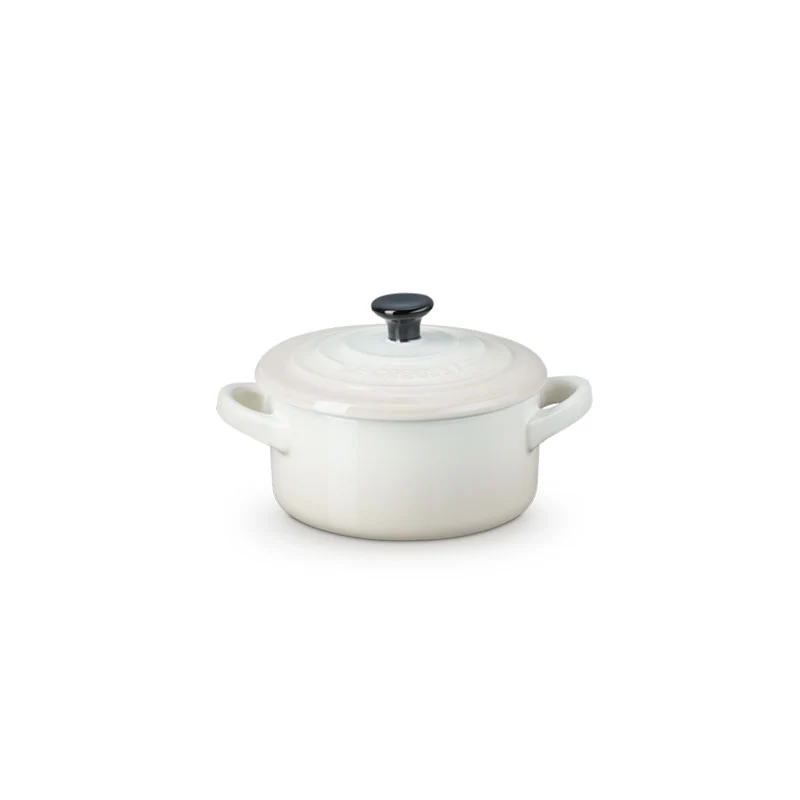 Le Creuset Mini Cocotte Rotonda Gres Vetrificato 10 cm Meringue