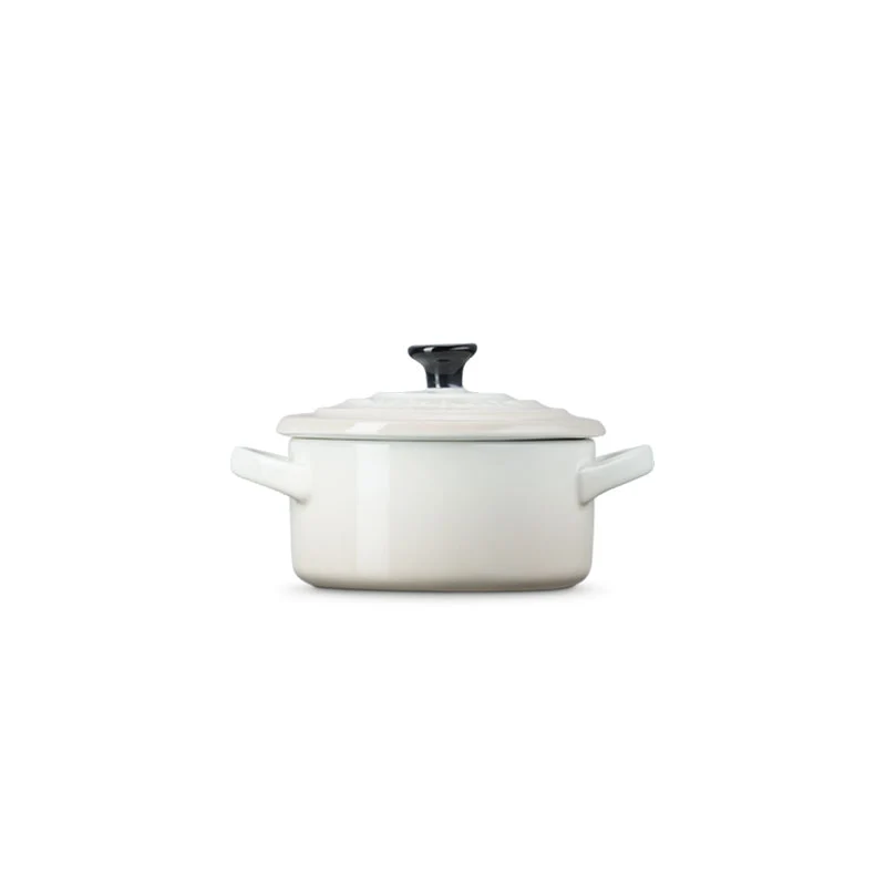 Le Creuset Mini Cocotte Rotonda Gres Vetrificato 10 cm Meringue