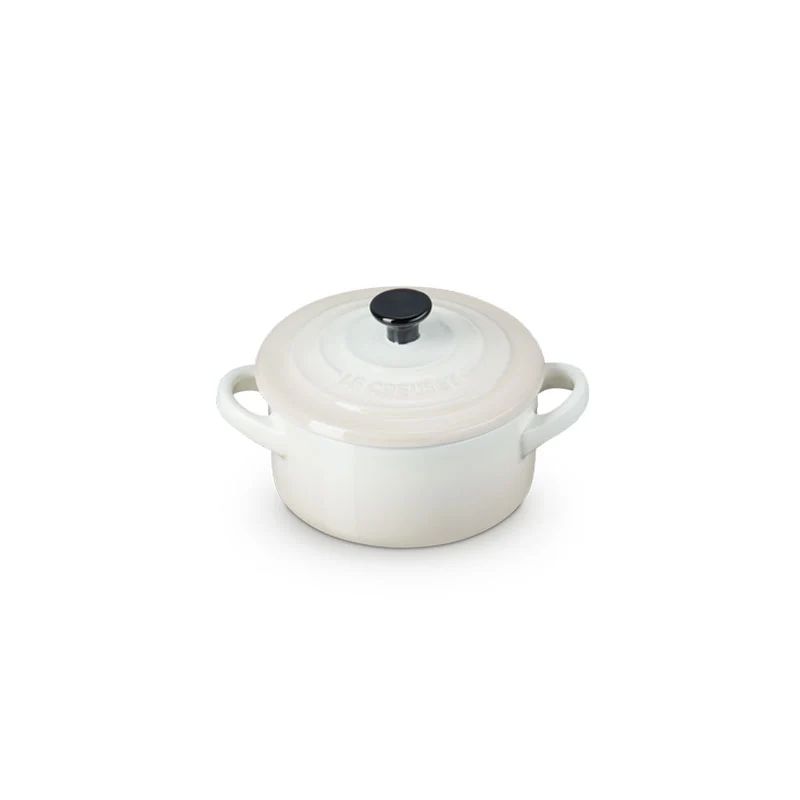 Le Creuset Mini Cocotte Rotonda Gres Vetrificato 10 cm Meringue