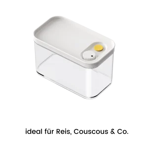 DATEMATE Contenitore per alimenti bianco con timer di cottura - 19,7 x 11,1 x 23,2 cm (3300 ml)